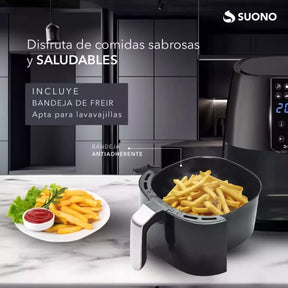 Freidora De Aire Suono Air Fryer Led Digital 1450 W 3.8 L Color Negro