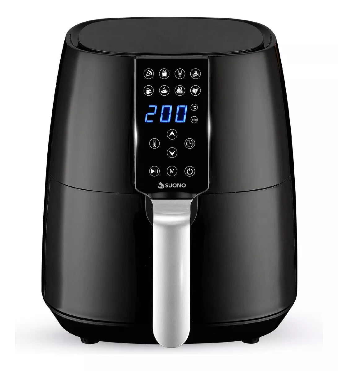 Freidora De Aire Suono Air Fryer Led Digital 1450 W 3.8 L Color Negro